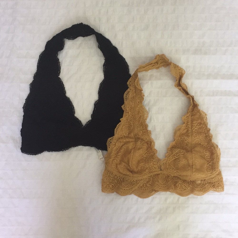 Black Urban Outfitter & forever 21 bralettes